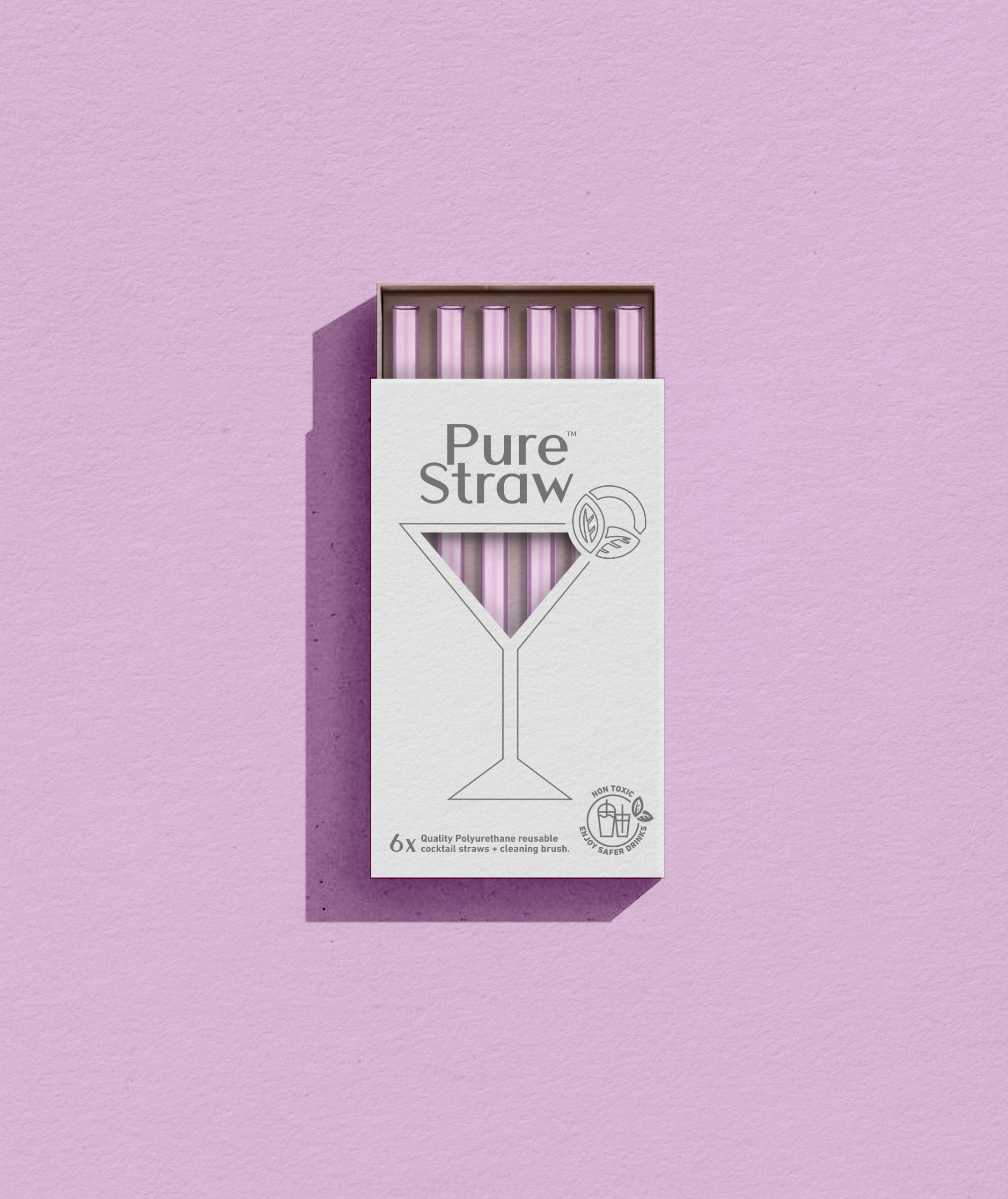 Cocktail Reusable Straws - The Pinkie