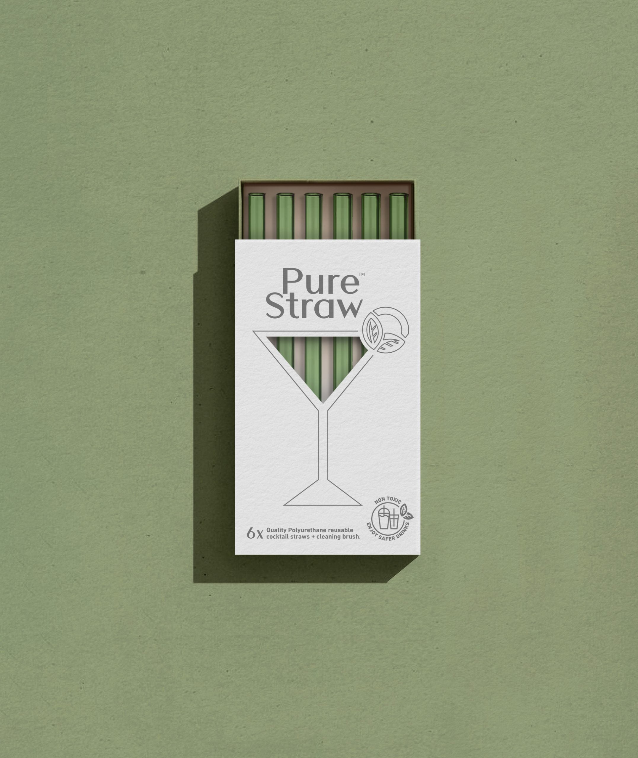 Cocktail Reusable Straws - Olive Twig