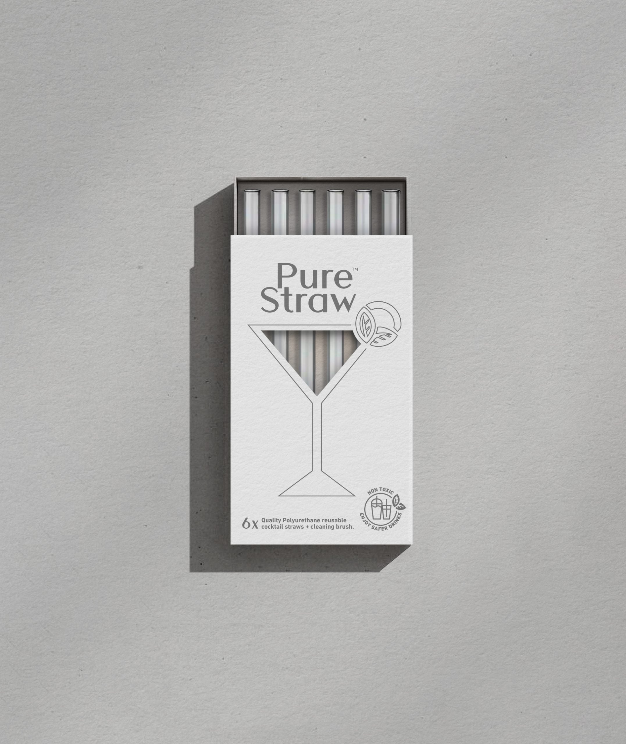 Cocktail Reusable Straws - Silver Shimmer