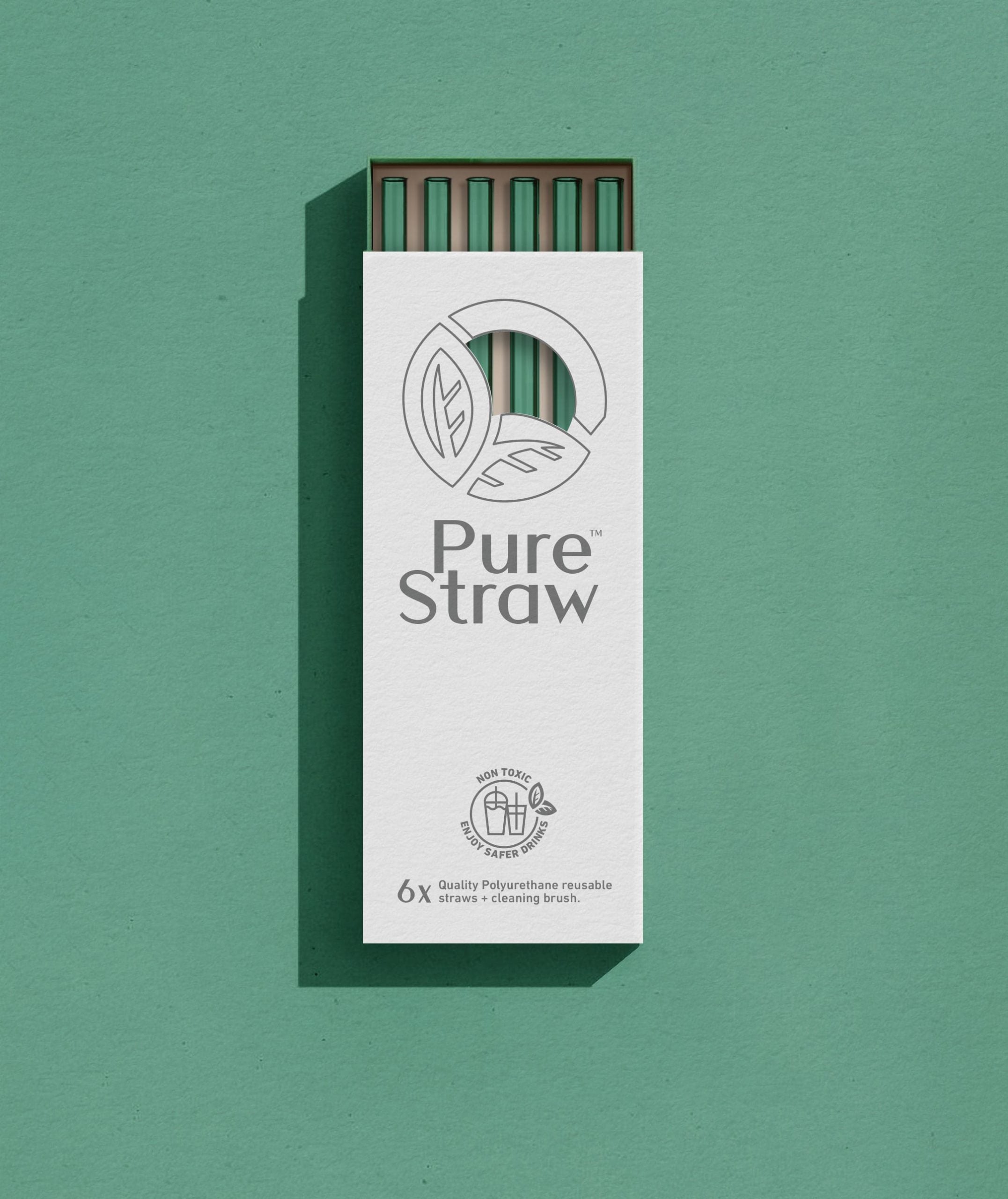 Reusable Straws with Cleaning Brush - Green Grove