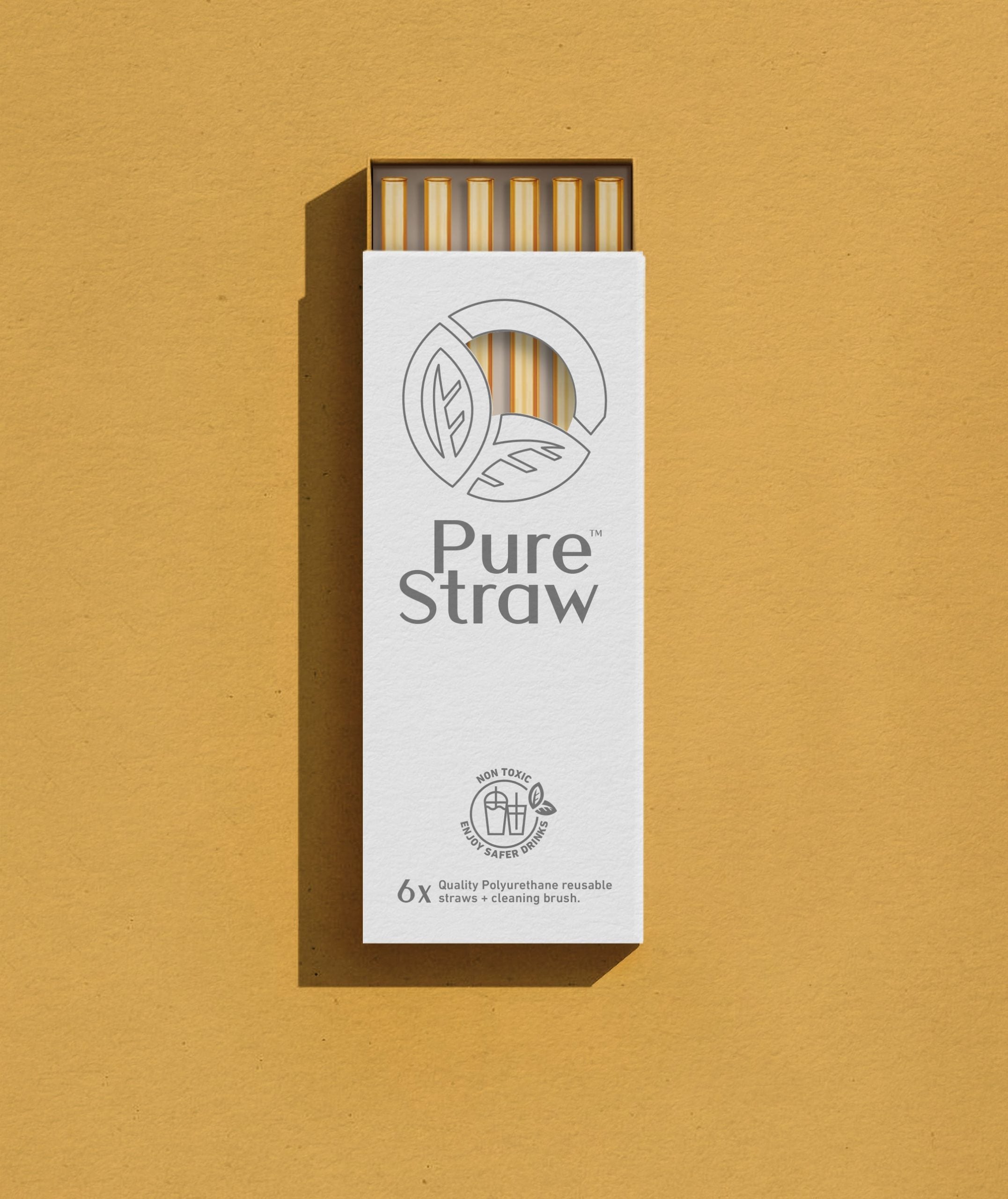 Transparent Reusable Straws with Cleaning Brush - Goldrush