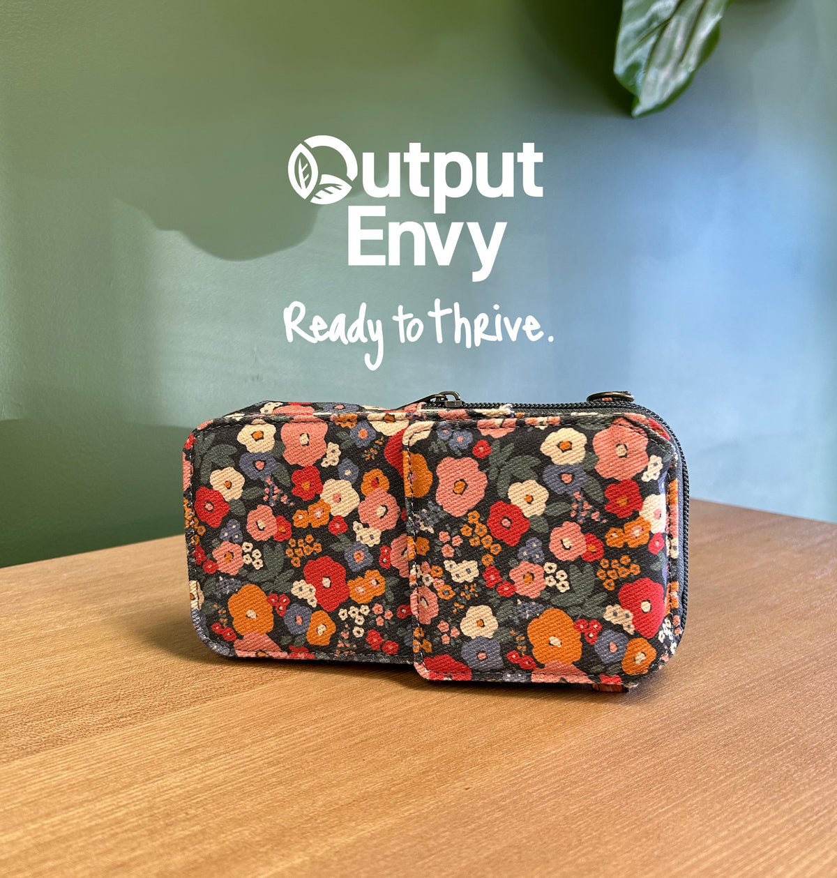 Vintage Floral Dual-Zip Hard Shell Pouch – Eyewear & Tech Essentials Case