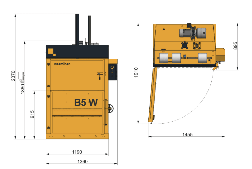 B5Wide Bramidan Baler Technical Specs and Details