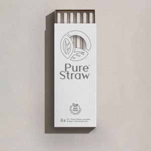 Transparent Reusable Straws with Cleaning Brush <small>Clear</small>