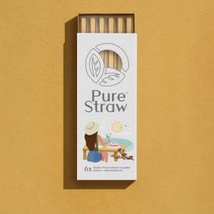 Reusable Straws with Cleaning Brush <small>Christmas Gold</small>