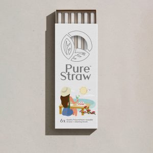 Reusable Straws with Cleaning Brush <small>Christmas Clear</small>