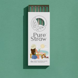 Reusable Straws with Cleaning Brush <small>Christmas Green</small>